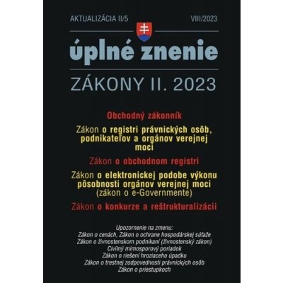 Aktualizácia II/5 2023 – Obchodný zákonník a obchodný register