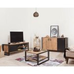 Hanah Home Living Room Furniture Set COSMO-TKM.14 Atlantic Pine Black – Sleviste.cz