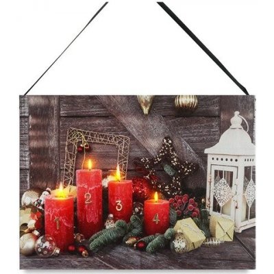 LED obraz na plátně Kouzelný advent 20 x 15 cm – Zboží Mobilmania