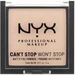 NYX Professional Makeup Can't Stop Won't Stop Mattifying Powder matující pudr 02 Light 6 g – Zboží Mobilmania