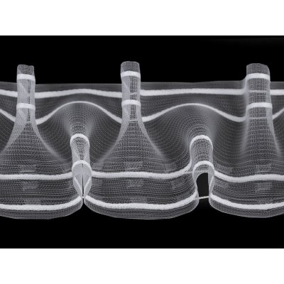Záclonovka šíře 10 cm žabkové řasení Varianta: transparent, Balení: 1 m – Zboží Dáma