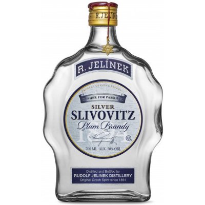 Rudolf Jelínek Slivovice Kosher Silver Slivovitz budík 50% 0,7 l (holá láhev) – Zbozi.Blesk.cz