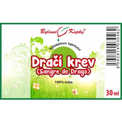 Bylinné kapky Bylinkářovo tajemství Dračí krev 100% míza 30 ml Sangre de Drago – Hledejceny.cz