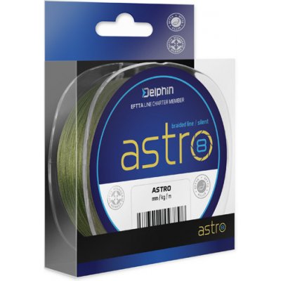 Delphin šňůra Astro 8 zelená 300m 0,15mm 9,5kg – Hledejceny.cz