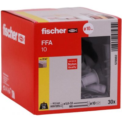 Fischer Hmoždinka do pórobetonu FFA, 62,5 mm, ø 10 mm, 30 ks 578982 – Hledejceny.cz