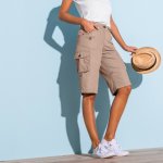 Blancheporte Bermudy s kapsami a nohavicemi na ohrnutí hnědošedá světlá – Zbozi.Blesk.cz