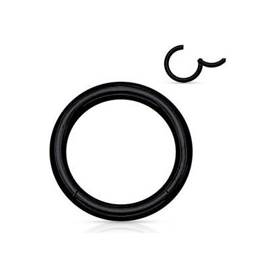 Šperky4U piercing segment kruh černý K01039K-1210 – Zboží Dáma