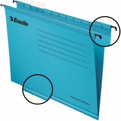 Esselte Papírové závěsné desky Pendaflex Standard, modré, 25 ks
