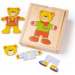 Bigjigs oblékací puzzle v krabičce Pan Medvěd – Zboží Mobilmania