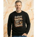 Štěstí je šálek kávy a dobrá kniha mikina ESSENTIAL – Hledejceny.cz