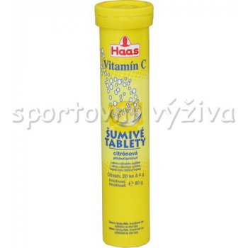 Haas Vitamín C šumivý citron 20 tablet