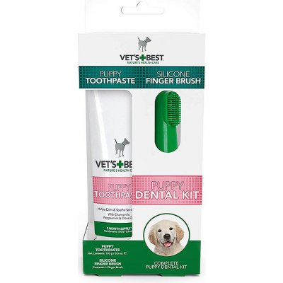 Vet's Best Puppy Dental Care Kit sada na čištění zubů pro štěňata 100g – Zboží Mobilmania