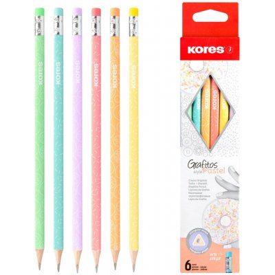 Kores Grafitos pastel HB 6 ks 92803 – Zboží Živě