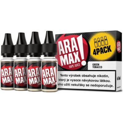 Aramax 4Pack Green Tobacco 4 x 10 ml 12 mg – Zbozi.Blesk.cz