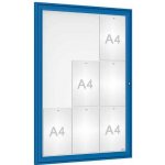 PROCITY Venkovní elegantní vitrína Tradition, 9 x A4, modrá – Zboží Živě