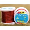 Výroba nástrahy Hends Products kroužkovací drátek Colour Wire 21,6 m 0,09 mm Červený