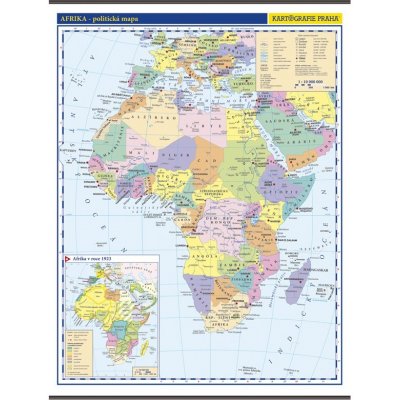 Kartografie PRAHA, a. s. Afrika – školní nástěnná politická mapa – Hledejceny.cz