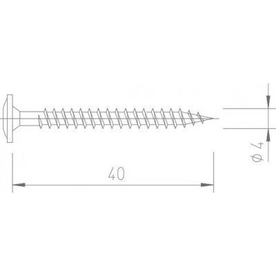 Upevňovací vrut V5143 - 4x40 mm - nerez A2, drážka Torx (balení 10 ks) – Hledejceny.cz