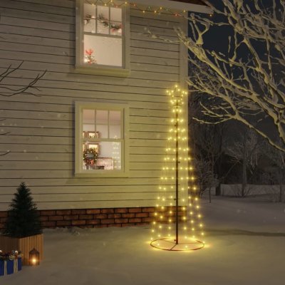 zahrada-XL Vánoční stromek kužel 108 teplých bílých LED diod 70 x 180 cm