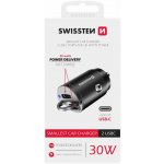 Swissten CL adaptér Power Delivery 2x USB-C 30W nano černý | Zboží Auto
