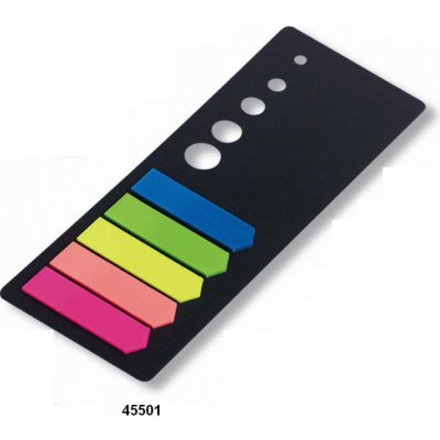 Samolepicí záložky šipky Concorde v sadě - 12 mm x 44 mm / neonové – Zboží Dáma