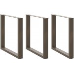 Omaxi 311467 Nohy k jídelnímu stolu ve tvaru U 3 ks přírodní ocel 80 x 72-73 cm ocel – Zbozi.Blesk.cz