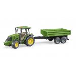 Bruder 2108 Traktor John Deere 5115 M s valníkem šedá kola – Sleviste.cz