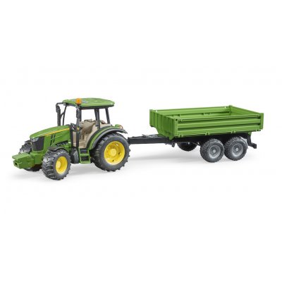Bruder 2108 Traktor John Deere 5115 M s valníkem šedá kola – Sleviste.cz