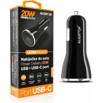 Chytrá nabíječka do auta ALIGATOR Power Delivery 20W, USB-C + USB-A