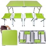 Verk 14469 Skládací kempingový set pro 4 osoby zelený – Hledejceny.cz