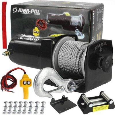 Elektrický lanový naviják 12V, 1133kg/2500lbs, 970W RQ2500 MAR-POL M80761 – Sleviste.cz