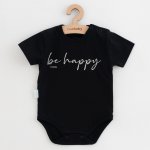Kojenecké bavlněné body s krátkým rukávem New Baby Be Happy – Zboží Mobilmania