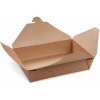 Jednorázové nádobí Wimex Food box PAP PE nepromastitelný kraft `L` 195 x 140 x 50 mm 1500ml