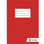 Victoria blok na psaní čtverečkovaný drátěná kroužková vazba A5 70 listů – Zboží Živě