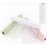 Látka imitace krajky 36cm/5m bílá – Zboží Dáma