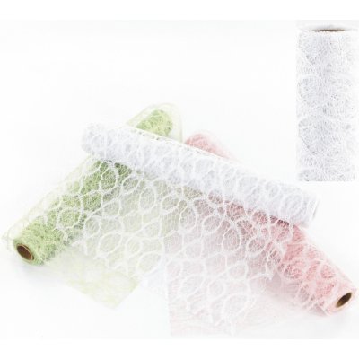 Látka imitace krajky 36cm/5m bílá – Zboží Dáma