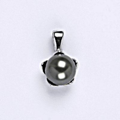 Čištín Přívěšek Swarovski perly crystal dark stříbrný šperk P 1351 – Hledejceny.cz