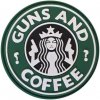Nášivka ARMED PATCHES PVC nášivka Guns and Coffee, zelená