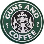 ARMED PATCHES PVC nášivka Guns and Coffee, zelená – Sleviste.cz