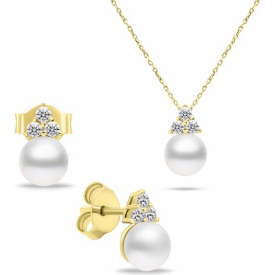 Brilio Silver sada šperků SET228Y náušnice náhrdelník