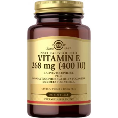 Solgar Vitamin E směs tokoferolů, 400 IU, 100 softgel kapslí – Hledejceny.cz