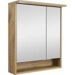 A - Interiéry Zrcadlová skříňka Malibu 60 s LED osvětlením, dub country, 60,2x72x15,6 – Hledejceny.cz