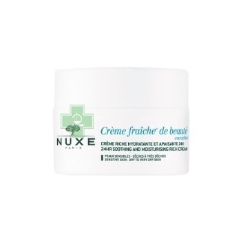 Nuxe Creme Fraîche de Beauté zklidňující a hydratační krém pro suchou až velmi suchou pleť 24hr Soothing and Moisturizing Rich Cream 50 ml