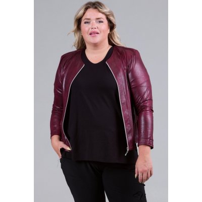 BS stylová bunda vínová – Zboží Mobilmania