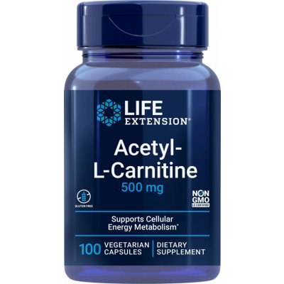 Life Extension ACETYL L CARNITINE 100 kapslí 500 mg – Hledejceny.cz