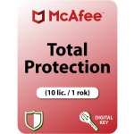 MCAFEE TOTAL PROTECTION 10 lic. 1 ROK (MTPU010RKA) – Zboží Živě