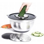 Excellent Houseware Nerezová mísa se sadou struhadel 27 cm – Sleviste.cz