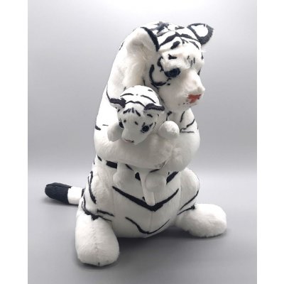 tygr bílý s mládětem 30 cm