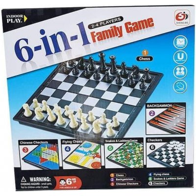 Leventi Přenosné cestovní stolní hry 6 v 1 – Zboží Živě