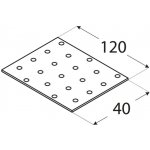 DMX PP 3 Destička perforovaná 40x120 zinkovaný plech 1 ks – Hledejceny.cz